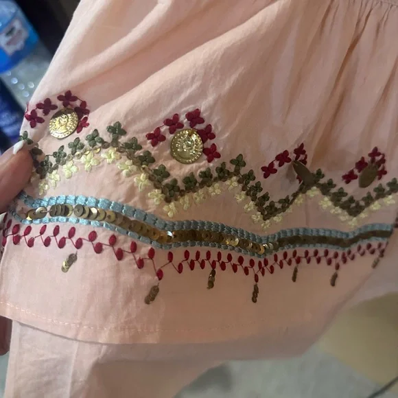 NWT SIZE S Pink Sleeveless Tiered Sundress with V-Neck - Picture 5 of 6